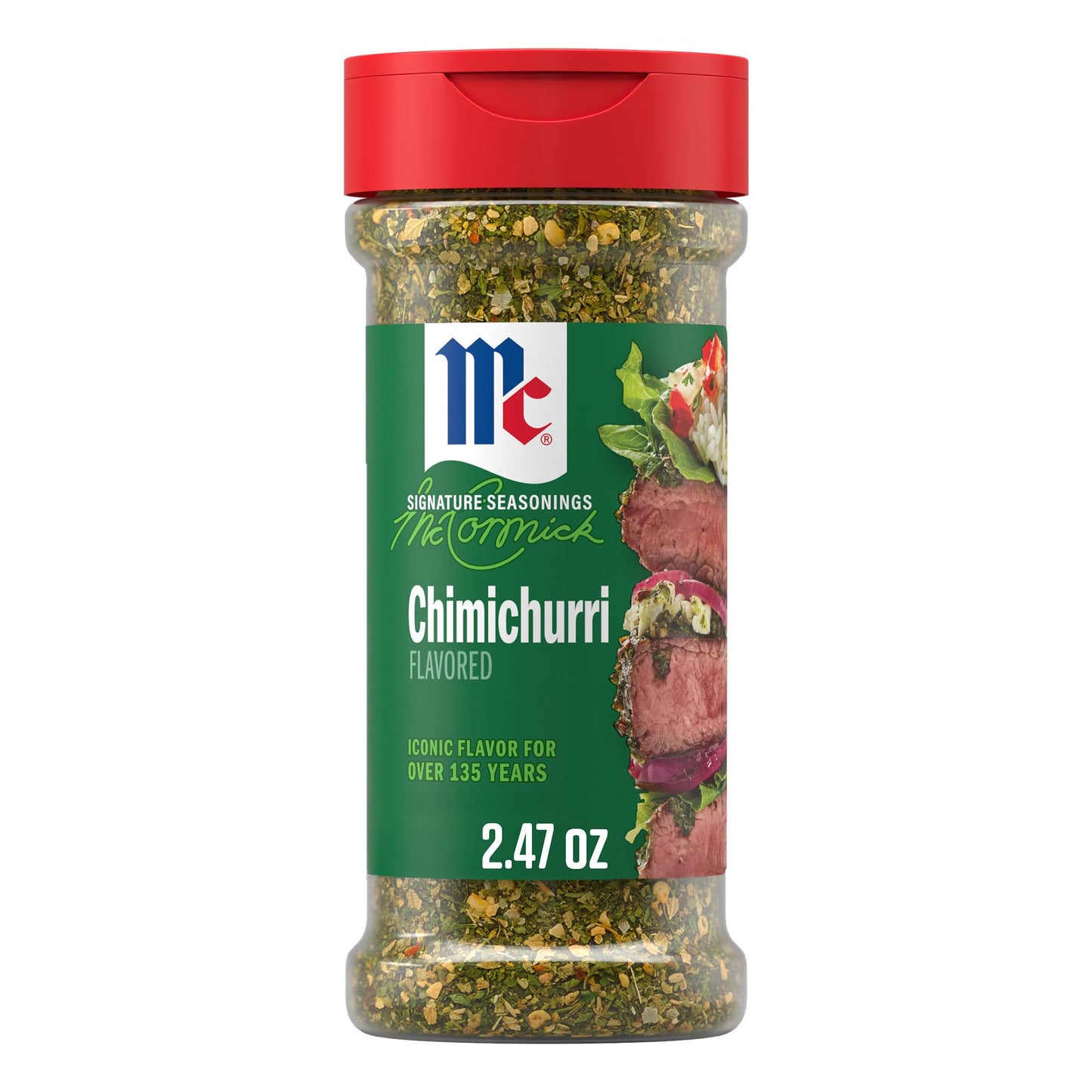 McCormick Seasoning, Chimichurri, Signature Seasonings, No MSG Added, Vibrant Parsley & Zesty Garlic Flavor, Shake On, For Roasted Meats & Veggies