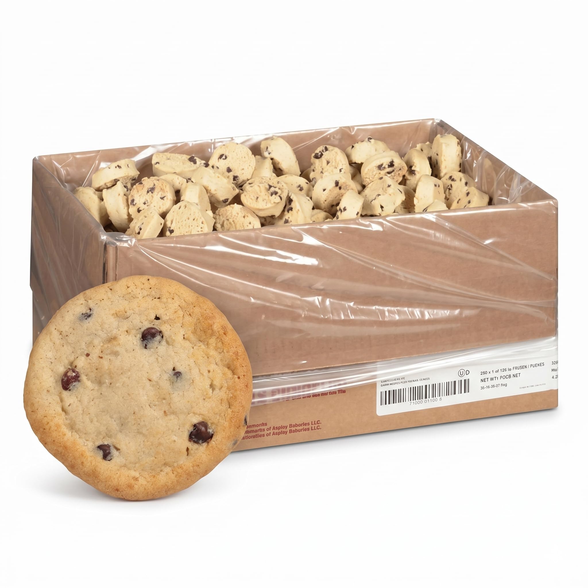 Otis Spunkmeyer Value Zone Chocolate Chip Frozen Cookie Dough - Ready to Bake, 1 Oz Pre-portioned Pieces, 320 Count Bulk Case