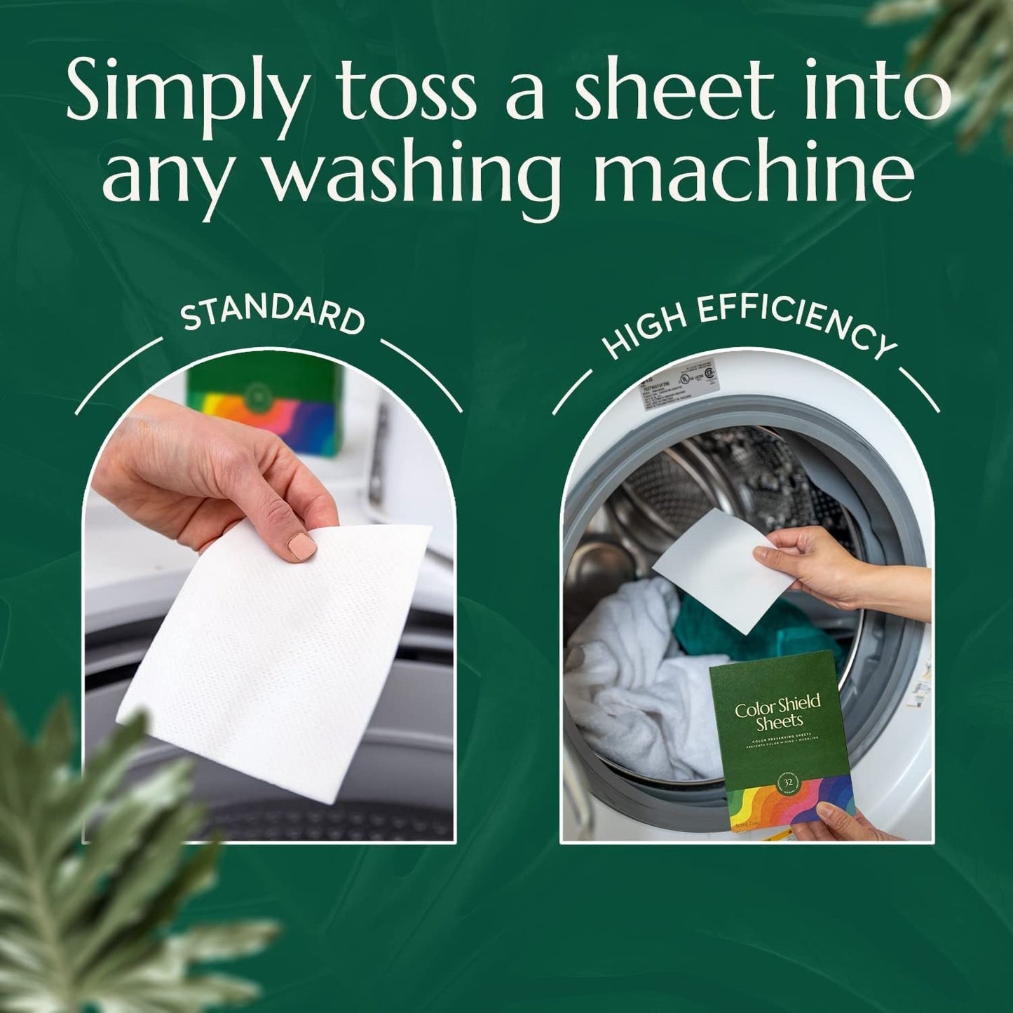 CLEANOMIC Color Shield Sheets (32 Sheets) - Color Preserving Laundry Sheets, Dye Absorbing, Prevent Color Mixing