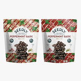 SEEDLY Organic 70% Dark Chocolate Snacking Bark with 20g Protein, 50% less sugar - Limited Edition Peppermint - Keto, Vegan Snacks, Gluten-Free, Low