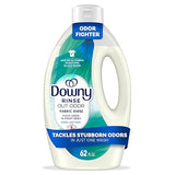 Downy Rinse Laundry Odor Remover, Cool Cotton Scent, 62 fl oz, Fabric Softener and Laundry Odor Removal Rinse, Fights Odors at the source, HE