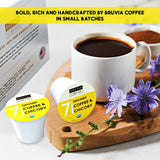 Bruvia Half Caff Chicory Coffee Pods - Premium Chicory Blend for Keurig K-Cup Brewer - 36 Count (Pack of 1)