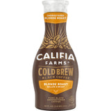 Califia Farms - Pure Black Blonde Roast Cold Brew Coffee, 48 Oz, 100% Arabica, Plant Based, Vegan, Gluten Free, Non GMO, Sugar Free, Iced Coffee