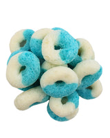 Freeze Dried Candy Gummy Rings - Blue Raspberry Candy Rings - by Queen City Candy Cave (3 Oz)