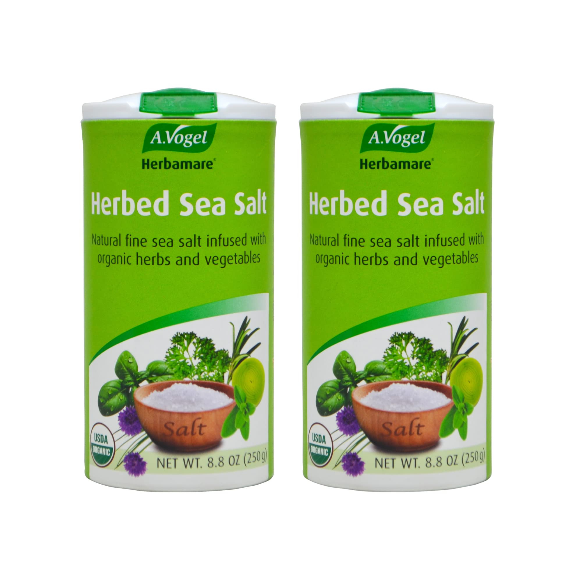 A.Vogel Herbamare Herbed Sea Salt - Natural Fine Sea Salt Infused with 12 Herbs & Vegetables - Free of Artificial Flavors & Preservatives - Non-GMO