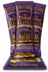 Davis Chocolate Dubai Destiny Sugar Free Vegan Milk Chocolate Bar, Pistachio & Puffed Quinoa, Gluten Free, Kosher, 4.05oz (3 Pack, SF - Milk Vegan)