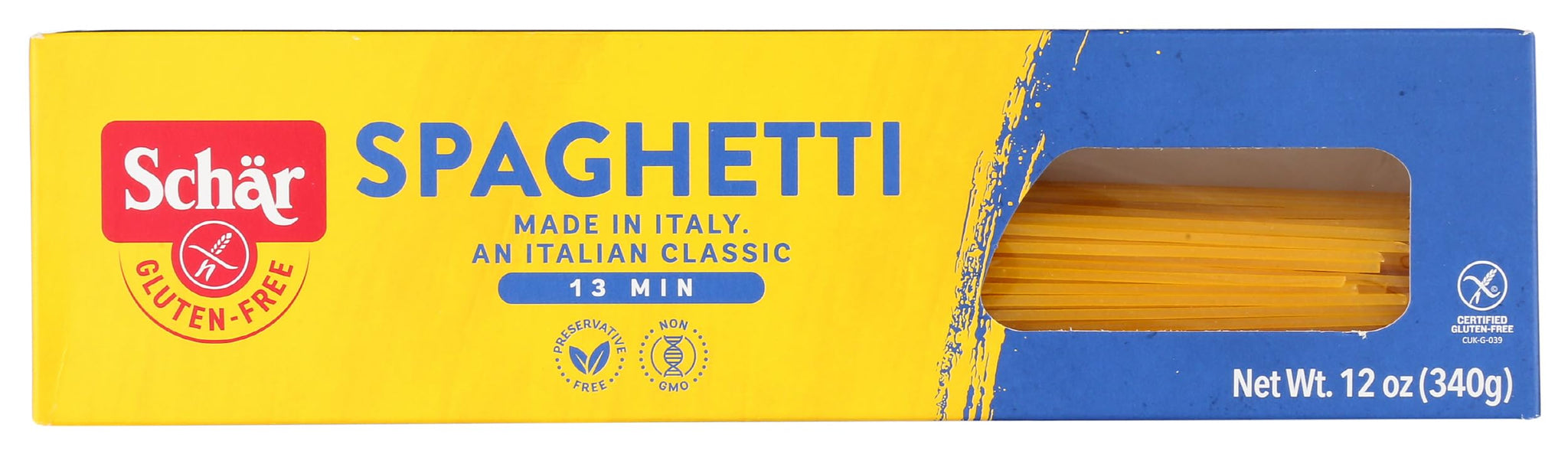 Schar, Pasta Bonta D' Italia Spaghetti, 12 Ounce