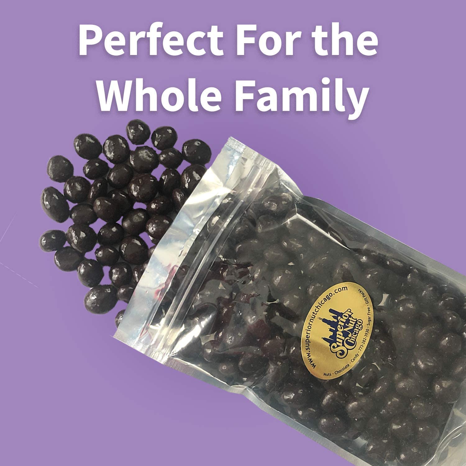 Dark Chocolate Covered Raisins - Fruity Raisins covered in 64% Rich Dark Chocolate. (2.5 lbs bag)