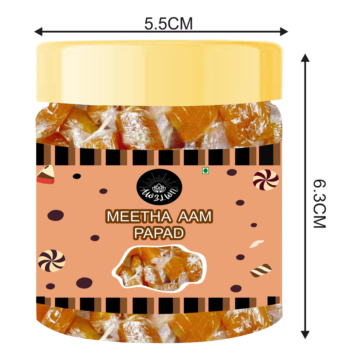 Awzlwn Indian Taste Candy (1.76 OZ / 50 GM, Meetha Aam Papad)