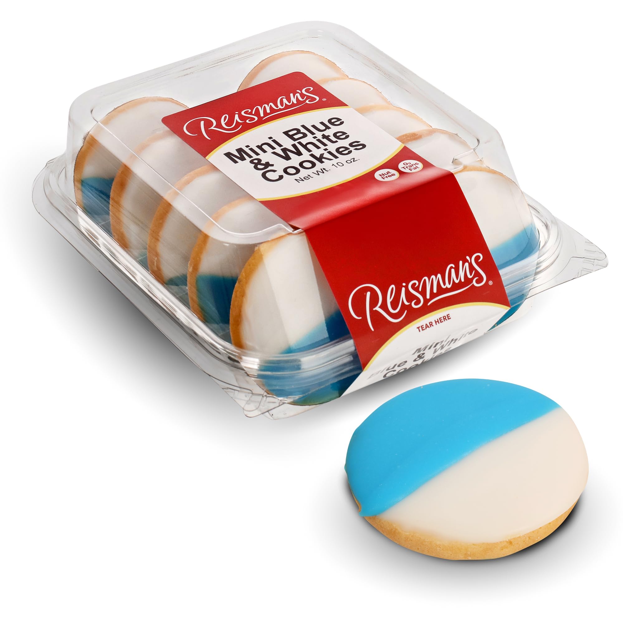 Mini Blue and White Gift Box | Snack Cookies Bakery Fresh | Gourmet Cookies Pack For Holidays And Birthdays | Nut-Free & Dairy-Free | 10 oz |
