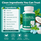 Remineralizing Gum with Nano Hydroxyapatite and Xylitol, Sugar-Free, Aspartame-Free, Plant-Based, Plastic-Free Gum Base, Supports Enamel & Fresh