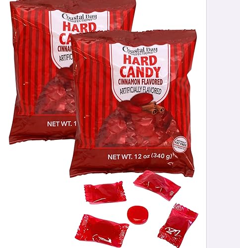 Coastal Bay Hard Candy (12 0z -Pack of 2, Cinnamon Flavored)