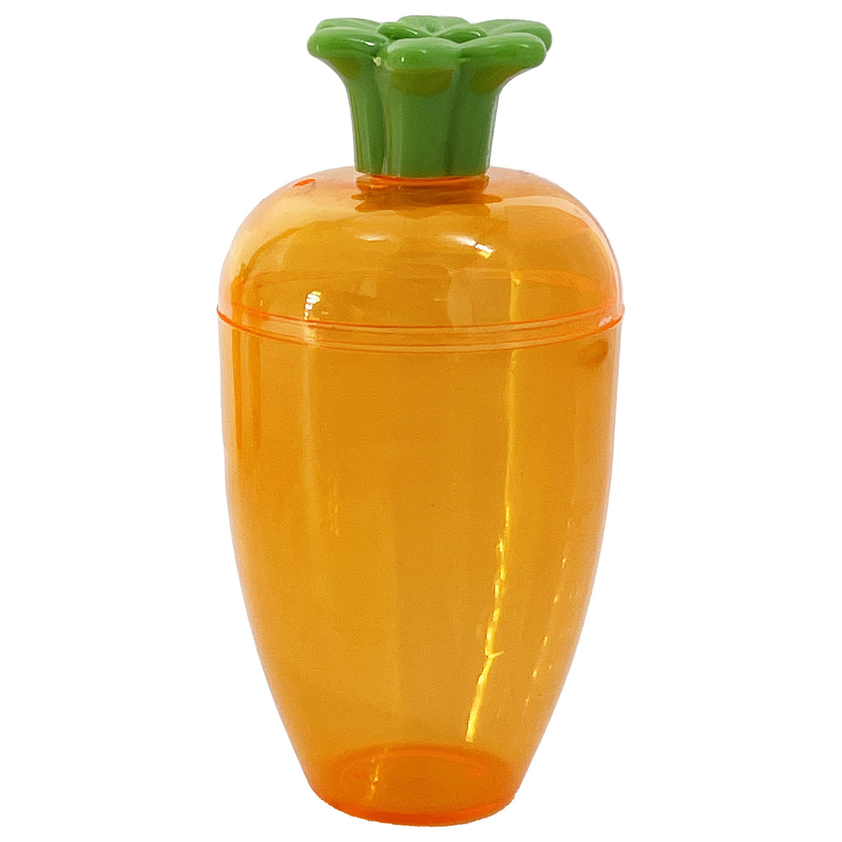 12 Pcs 4” Inches Plastic Empty Carrot Shaped Easter Eggs Fillable, Clear Bright Orange Plastic Carrot Egg for Easter Hunt, Themed Party, Basket