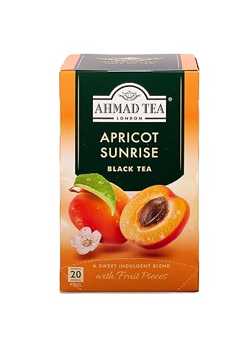 Ahmad Tea Apricot Sunrise Black Tea, 20 Count, Pack of 6
