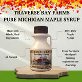 Traverse Bay Farms 100% Pure Maple Syrup - 2 Bottles - Grade A Amber Rich Taste - Small Batch, Gluten-Free, All Natural, Made in Michigan - Value Pack