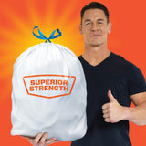 Hefty Strong 13 Gallon Trash Bags, Tall Kitchen Trash Bags, UnscentedLarge Trash Bags with Drawstrings, Durable Closure, Resists Leaks, Punctures