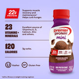 Premier Protein Shake MINIs, Chocolate, 22g Protein, 120 Calories, No Added Sugar, 8.75 fl oz, 12 Pack