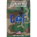 Black Rifle Coffee Company CAF, 5 lb Bag, Ground Coffee Medium Roast - Roasted Blend Made from Arabica Beans - Colombian & Brazilian Beans - Veteran