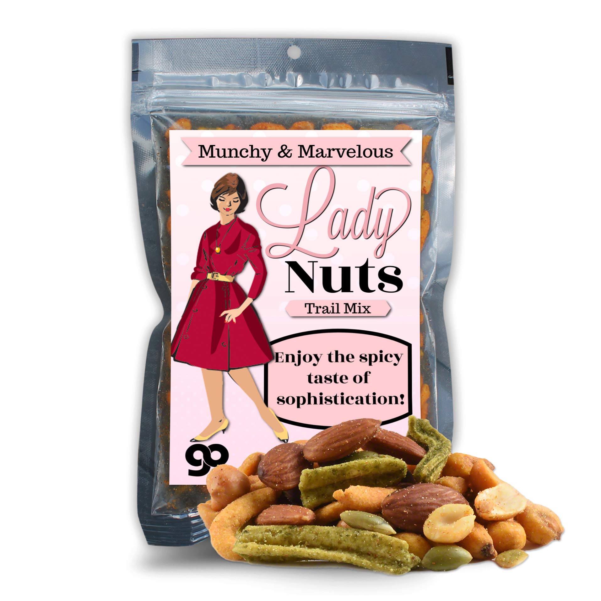 Lady Nuts Spicy Trail Mix - Funny Gifts for Women Adult Humor - Premium Trail Mix - Gag Gift Stocking Stuffer - Made in the USA