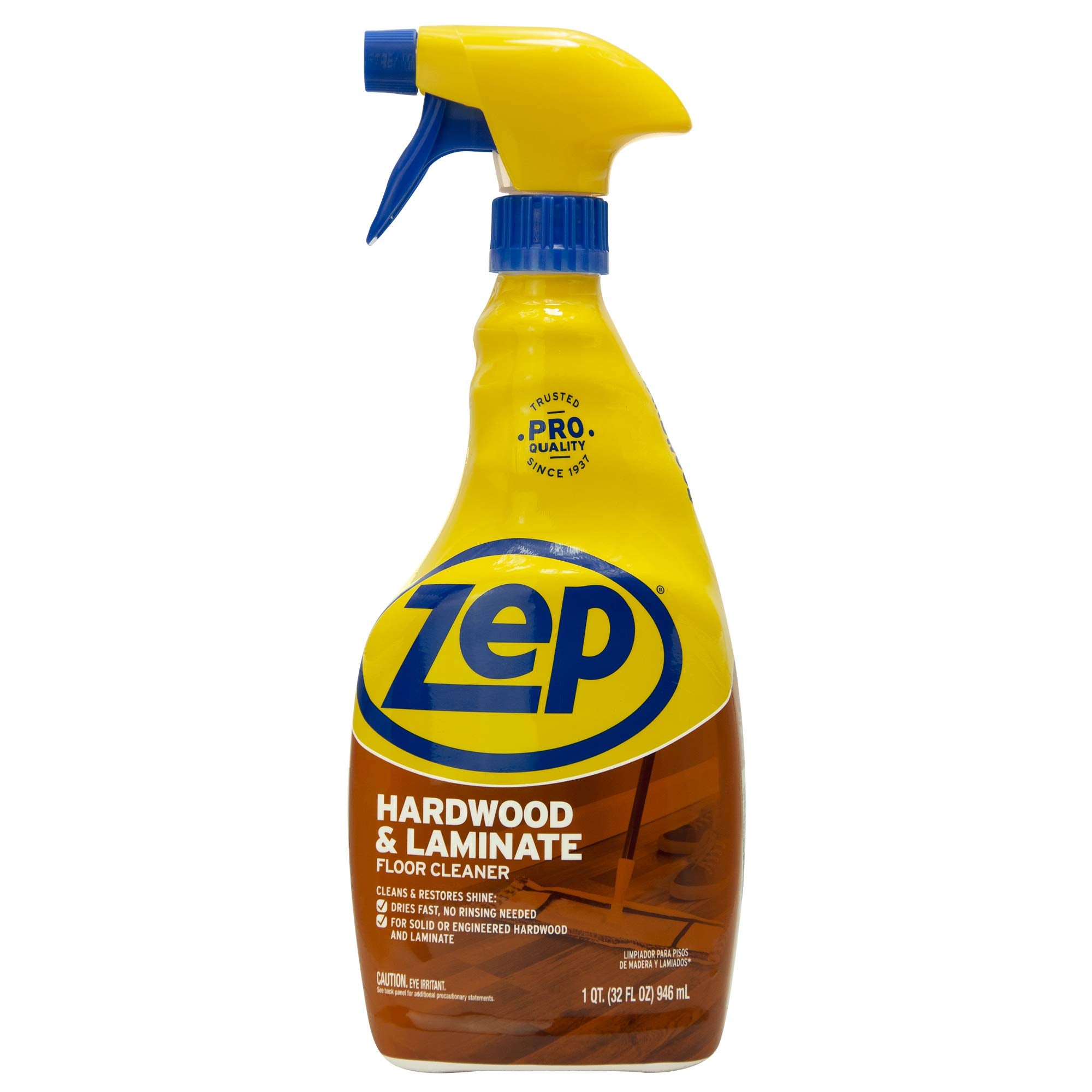 Zep Hardwood and Laminate Floor Cleaner - 32 Oz (Case of 4) - ZUHLF324 - Cleans Spots, Stains, and Scuffs while Restoring Shine on Hardwood, Laminate