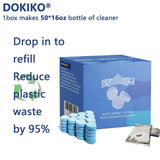 DOKIKO 100 PCS Glass Cleaner Refill,Glass Clean Tablets, Window Clean Refill Tablets, 100 Concentrated Dissolvable,1 Pack Makes 100 * 16 fl oz Spray