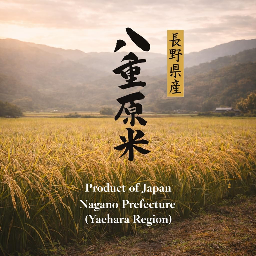 Yaehara Exclusive Reserve Koshihikari Japanese Rice - Premium Short-Grain Rice from Nagano | Low Pesticides, No Chemical Fertilizers | Sushi-Grade?????? ?????- 11 Pound