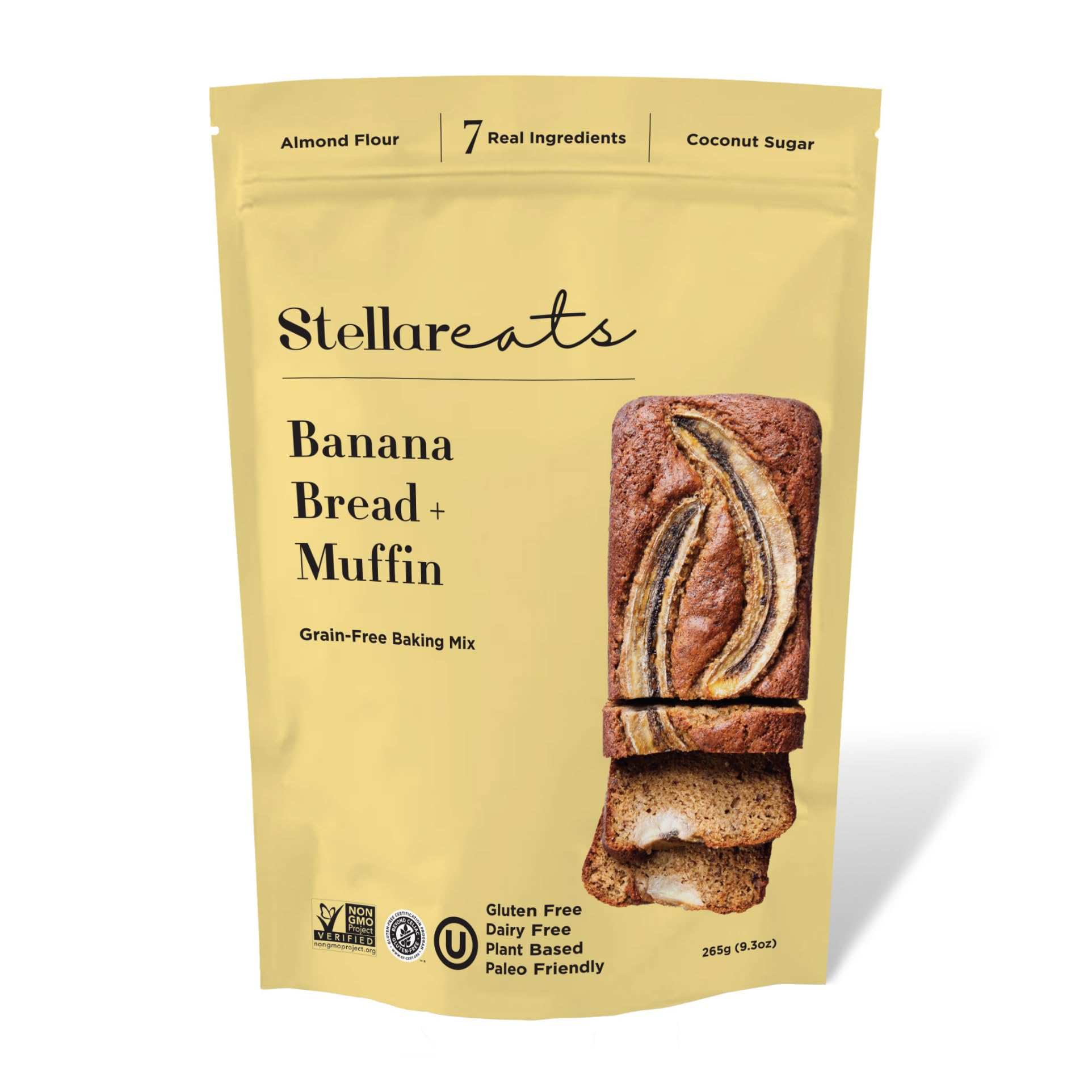 Stellar Eats Grain-Free Banana Bread & Muffin Baking Mix | Gluten-Free, Dairy-Free, Plant-Based, Paleo-Friendly, Naturally Sweet with Coconut Sugar | Almond Flour-Based | Makes 1 Loaf or 12 Muffins