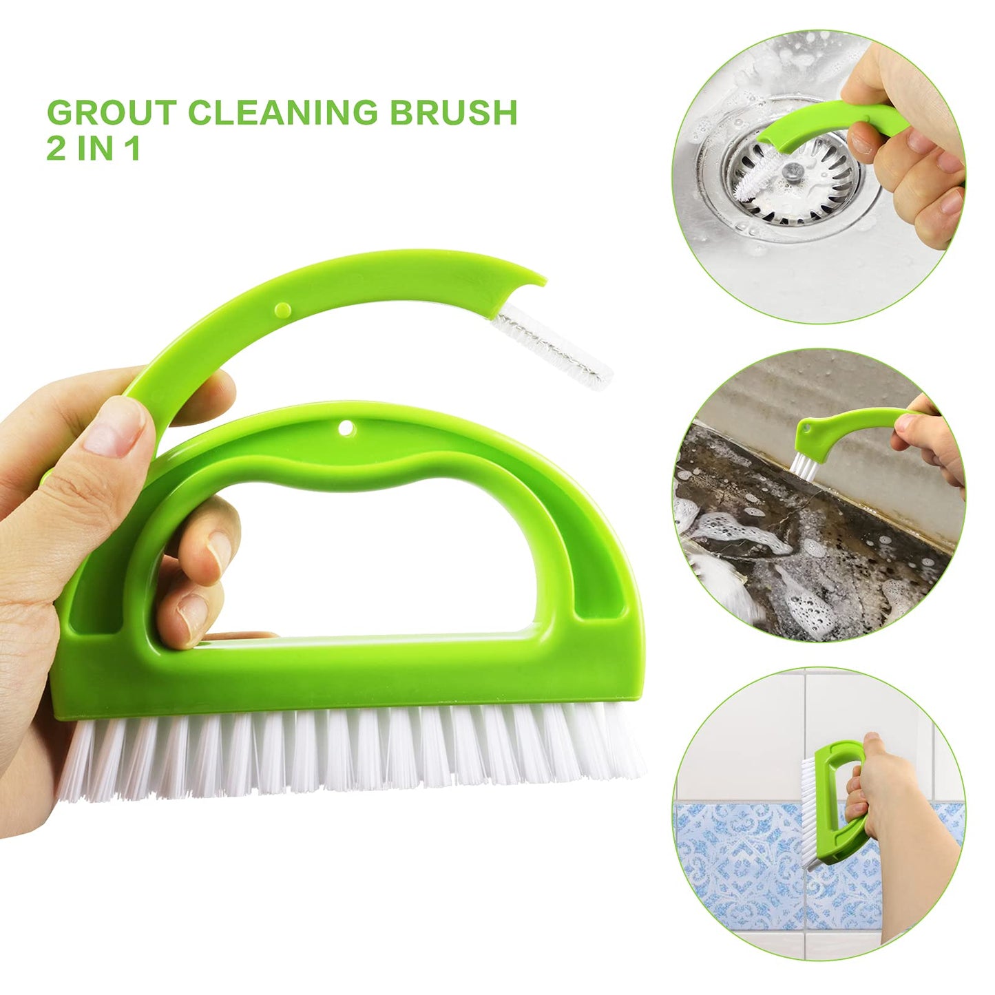 8 Pack Grout Cleaner Brush, Hand-held Groove Gap Cleaning Tools Tile Joint Scrub Brush to Deep Clean, Household Cleaning Brushes for Window Door