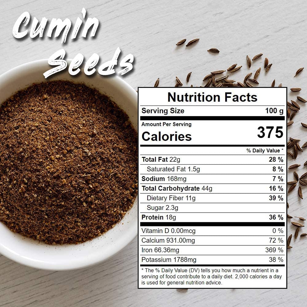 SPICES VILLAGE Cumin Seeds, Whole Cumin Seeds, 8 oz, Kosher Certified, Gluten Free, Non GMO, Resealable Bulk Bag