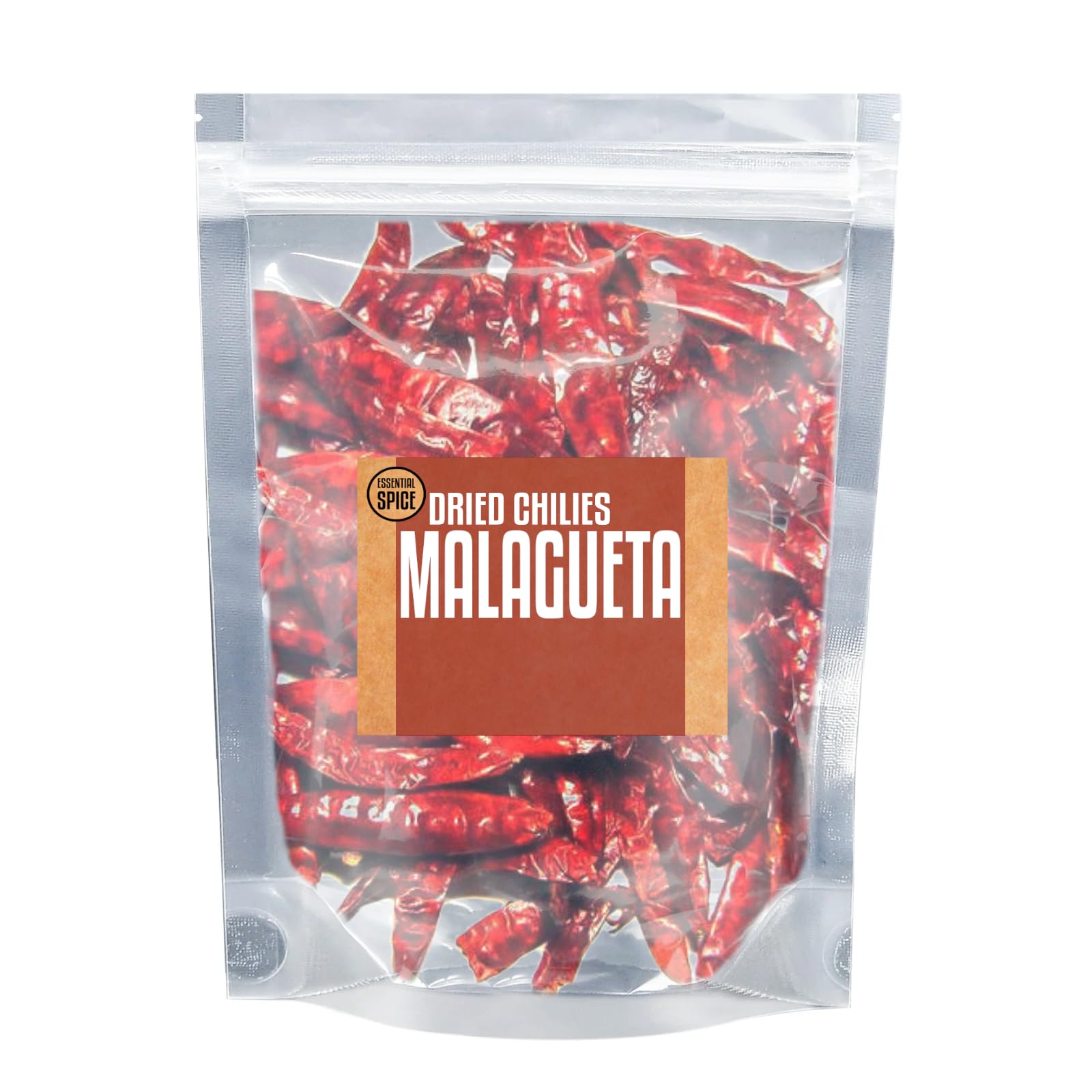 Essential Spice Dried Malagueta Chilies - Bold Heat with Sharp, Peppery Flavor - Whole Dried Brazilian Chilies for Sauces, Stews, Pickling