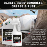 Legion Chemicals Heavy Concrete Remover Bundle - Non-Corrosive Acid Alternative Dissolves Hardened Concrete, Safe on Metal & Paint, 1 Quart Spray + 1
