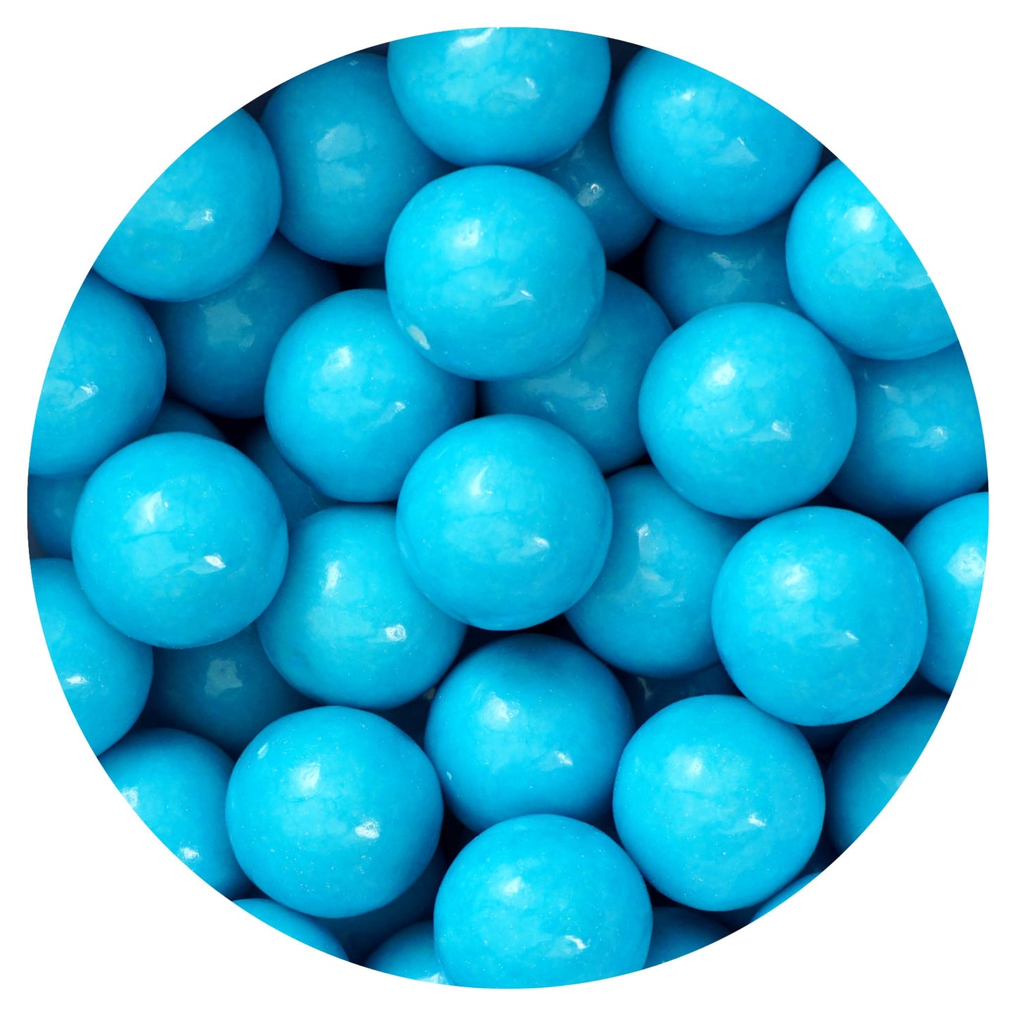 Blue Gumballs 1 Inch Gumballs, 2 Pound Bulk Bag (Approx. 110 Pieces), Blue Candy, Gumballs 1 Inch Blue, The Hampton Popcorn & Candy Company