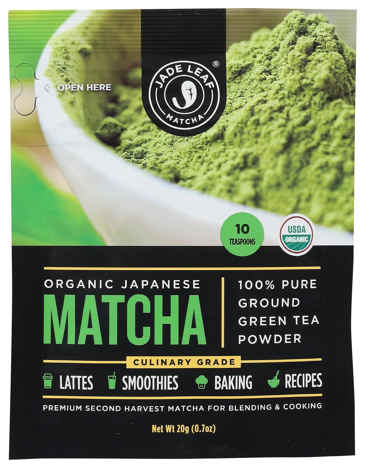 Jade leaf Matcha Organic Japanese Matcha, 20 GR