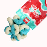 Freeze Dried Candy Gummy Rings - Blue Raspberry Candy Rings - by Queen City Candy Cave (3 Oz)