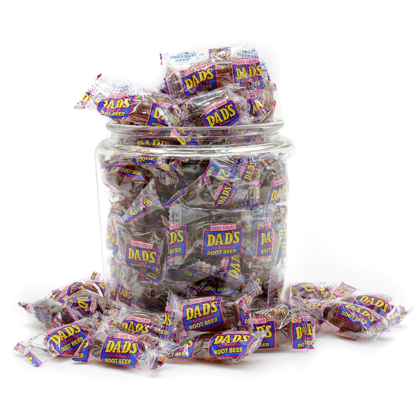 Dad's Root Beer Barrels Sugar Free 1 lb - Candy in Bulk Bag, Old Fashioned, Individually Wrapped, Original Flavor