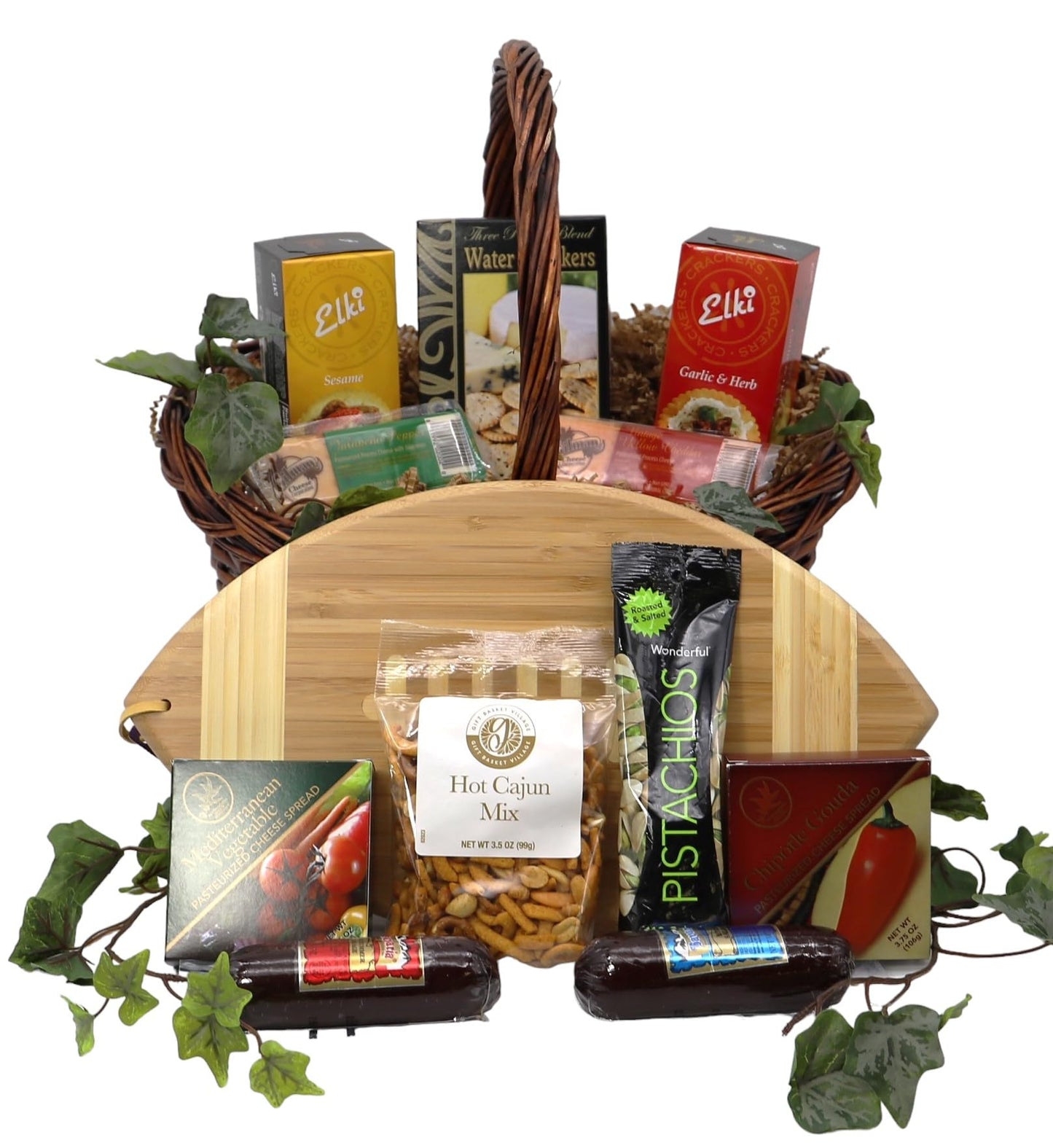 Gift Basket Village: Halftime Favorites - Gourmet Snacks & Football Cutting Board Gift Set