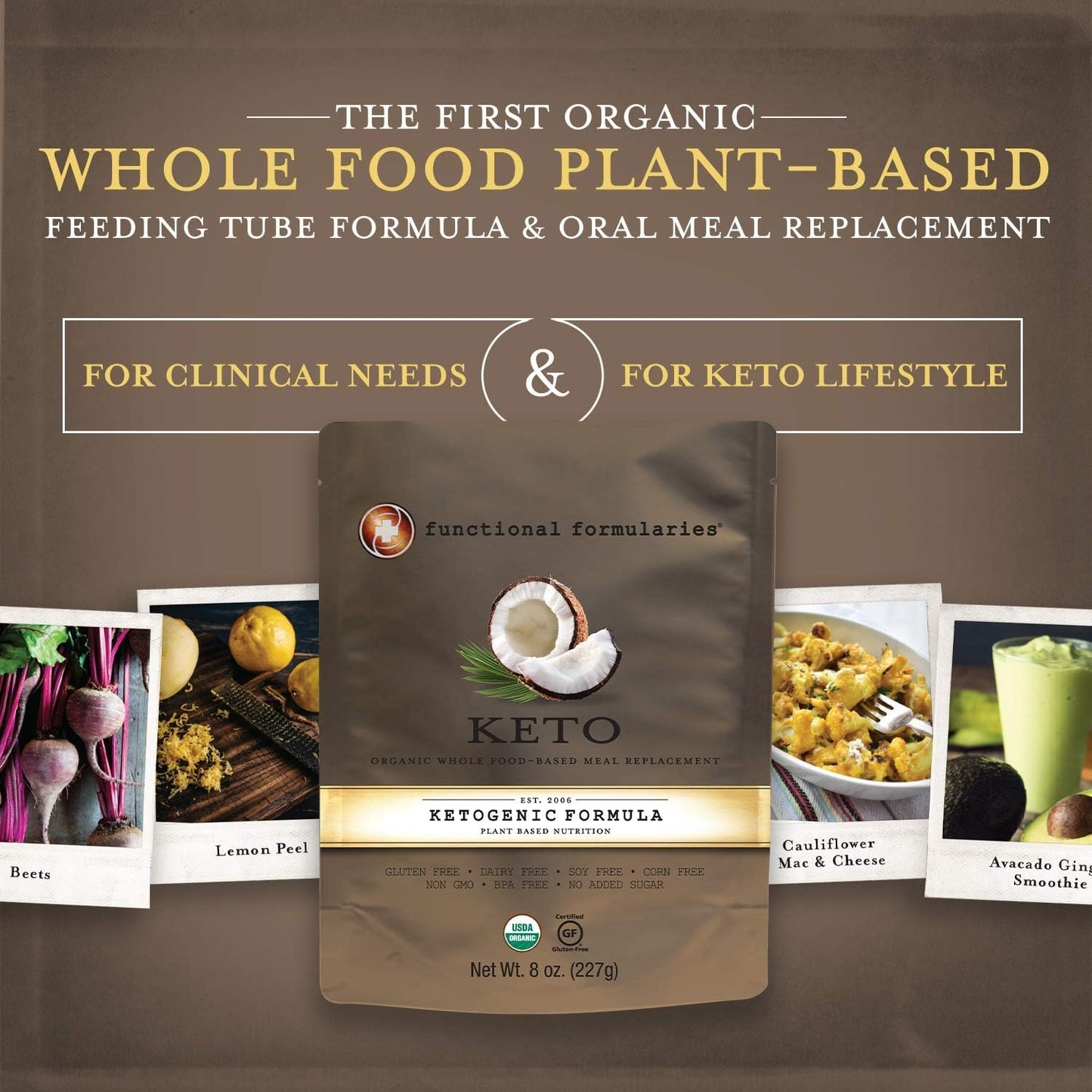 Functional Formularies Ketogenic Meal Replacement Supplement, Add To Your Recipes For Perfectly Balanced Keto Organic Nutrition, 24 Pack