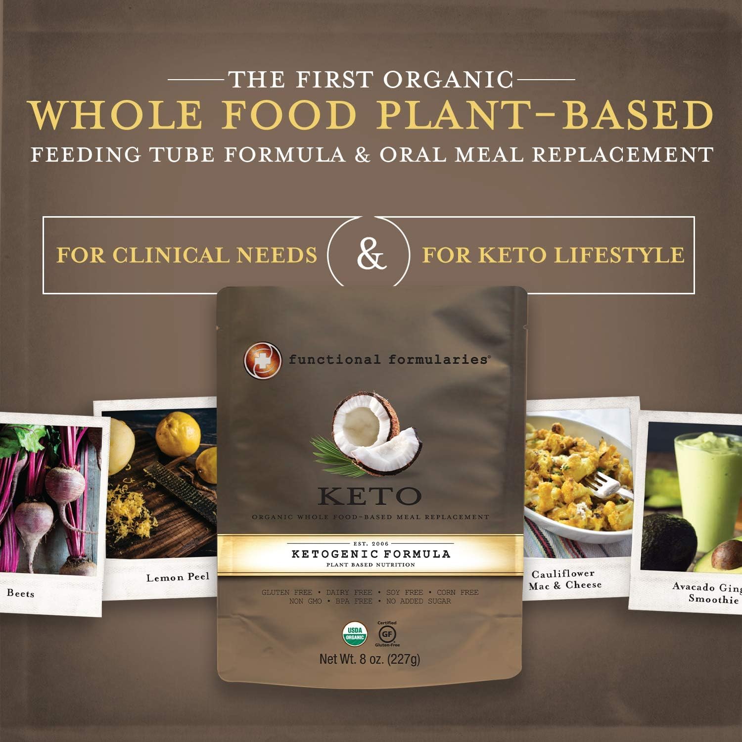Functional Formularies Ketogenic Meal Replacement Supplement, Add To Your Recipes For Perfectly Balanced Keto Organic Nutrition, 24 Pack