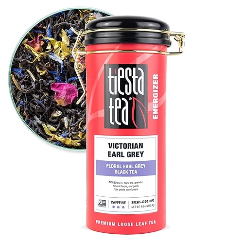 Tiesta Tea - Victorian Earl Grey, Loose Leaf, Floral Earl Grey Black Tea, Premium High Caffeinated Black Drink, Make Hot or Iced, Brews Up to 50 Cups