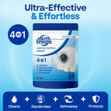 Earth Breeze Washing Machine Cleaner Tablets - 1 Year Supply - Deep Cleans, Removes Odors, Residue & Buildup - Front Load, Top Load & HE Washers