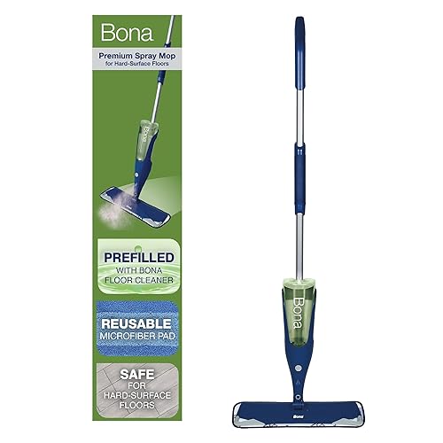 Bona Premium Motion Multi-Surface Floor Spray Mop - Includes Multi-Surface Floor Cleaning Solution and Machine Washable Microfiber Cleaning Pad