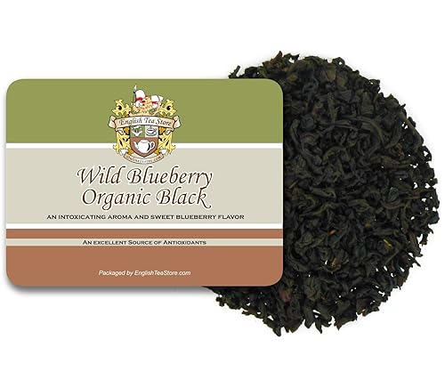 Wild Blueberry Organic Black Tea - Loose Leaf - 16oz | Rich Fruity Aroma & Balanced Flavor | Black Tea with Elderberry Hibiscus Raisin | Sweet Hot or