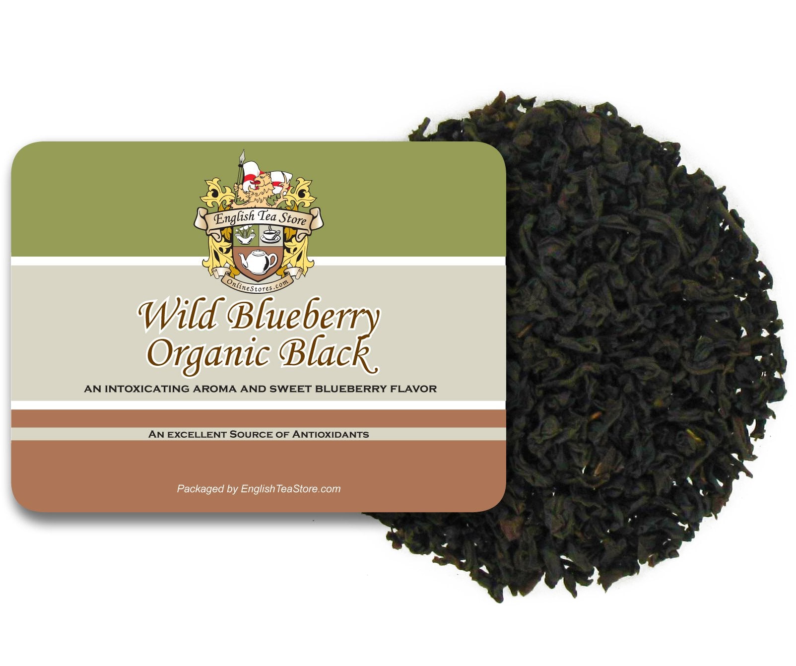 Wild Blueberry Organic Black Tea - Loose Leaf - 16oz | Rich Fruity Aroma & Balanced Flavor | Black Tea with Elderberry Hibiscus Raisin | Sweet Hot or