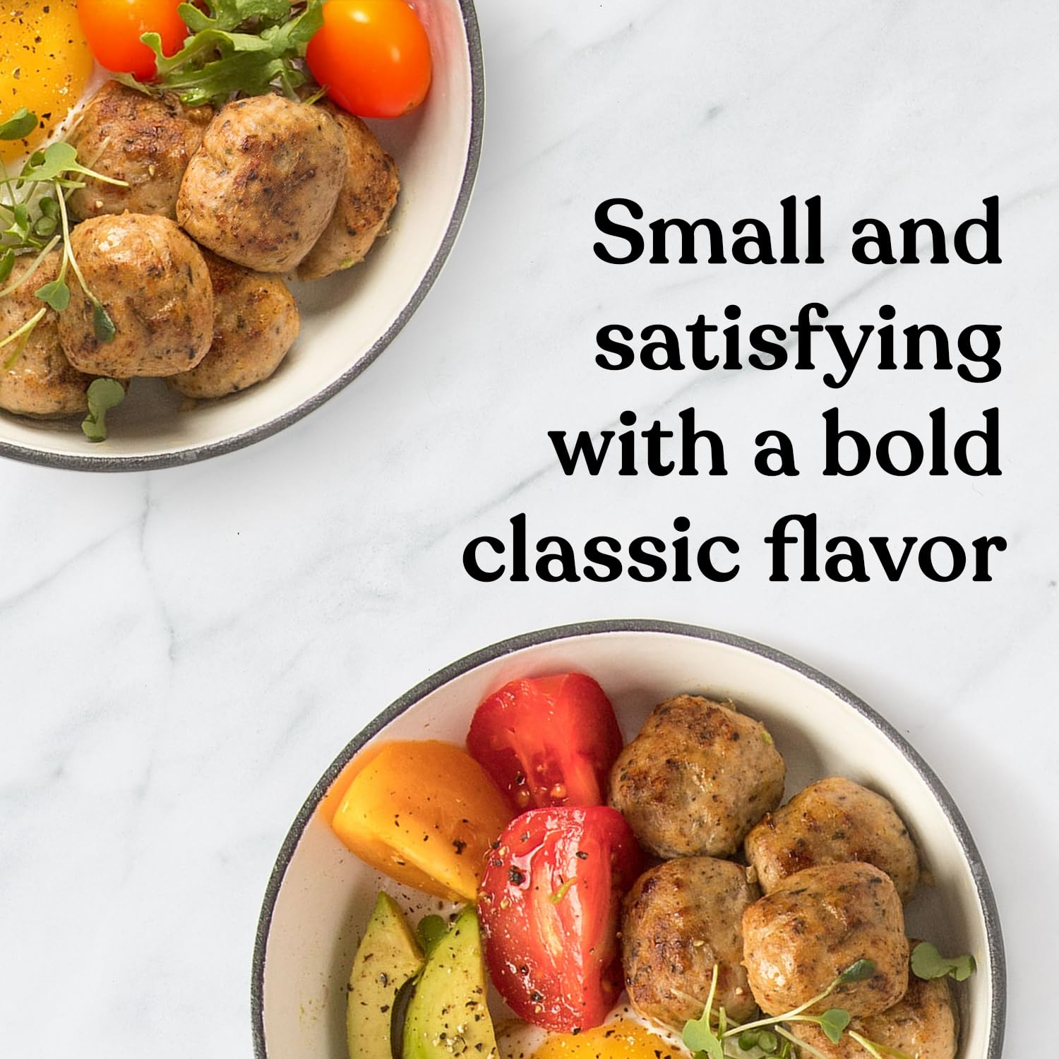 Amylu Foods Chicken Sausage Breakfast Bites, Country Style, Natural Ingredients, 14g of Protein, GAP Certifed Chicken Raised with No Antibiotics