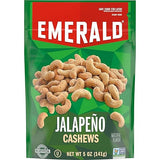 Emerald Nuts, Jalapeno Cashews, 5 Oz, Resealable Bag (Pack of 2)