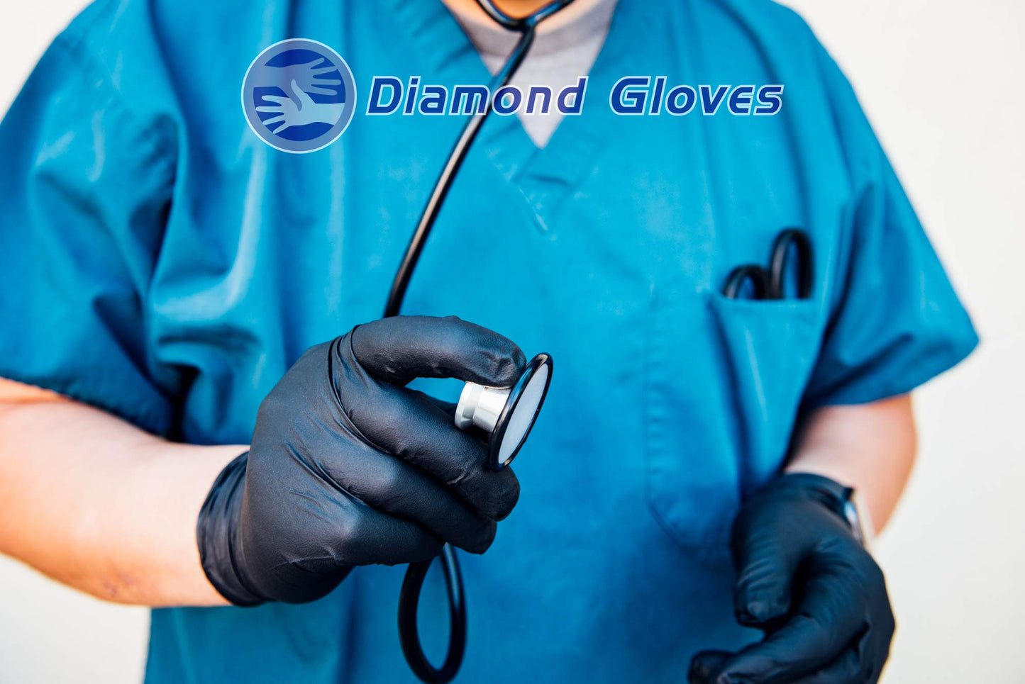 Diamond Gloves Advance Soft Nitrile Industrial Examination Grade Powder Free Gloves 5 mil Black, (Latex Free) (CE, FDA) (Maximum Protection