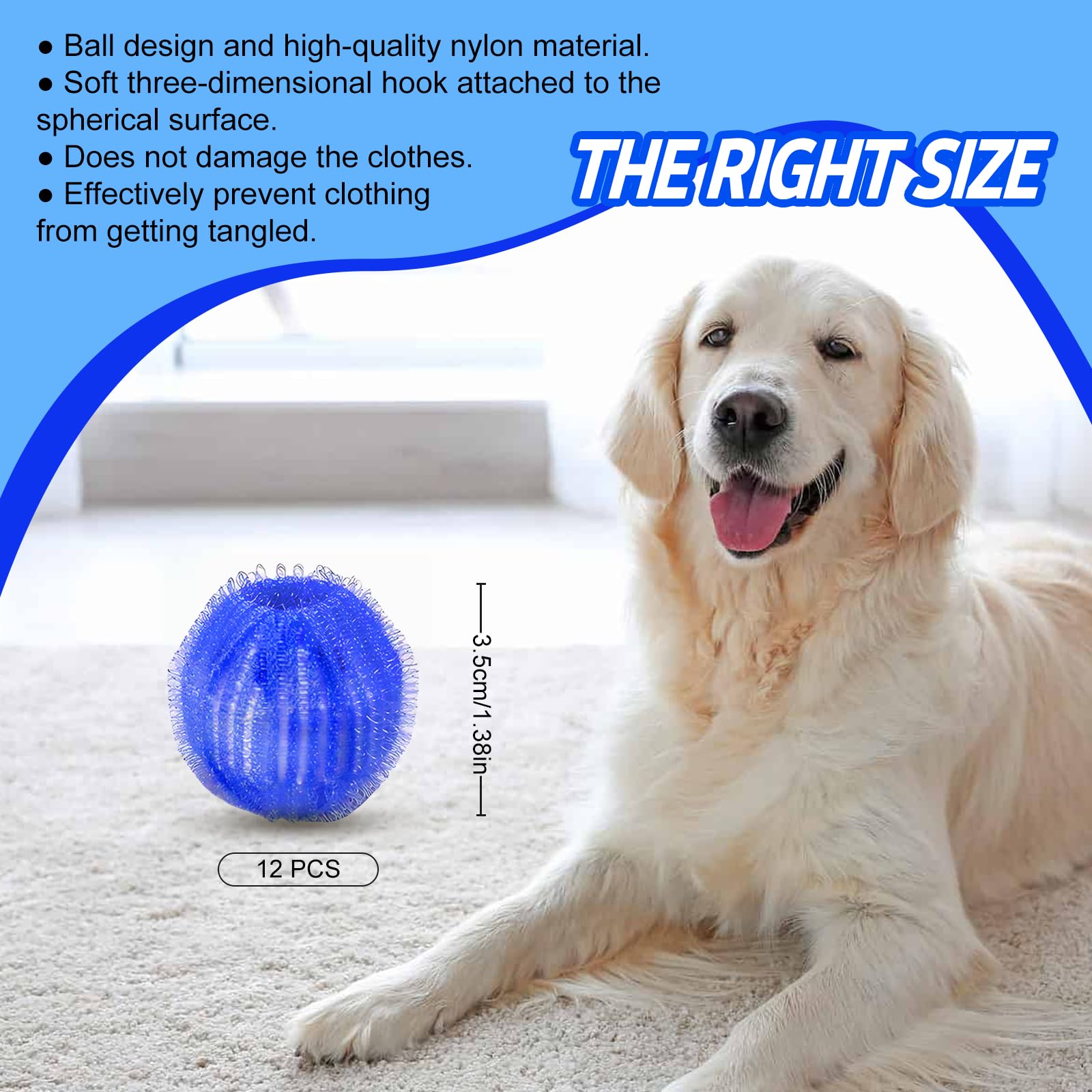 Pet Hair Remover for Laundry, Reusable Dog & Cat Hair Remover Tool, Effectively Removes Pet Hair, Lint and Dander from Bedding and Clothing, Suitable