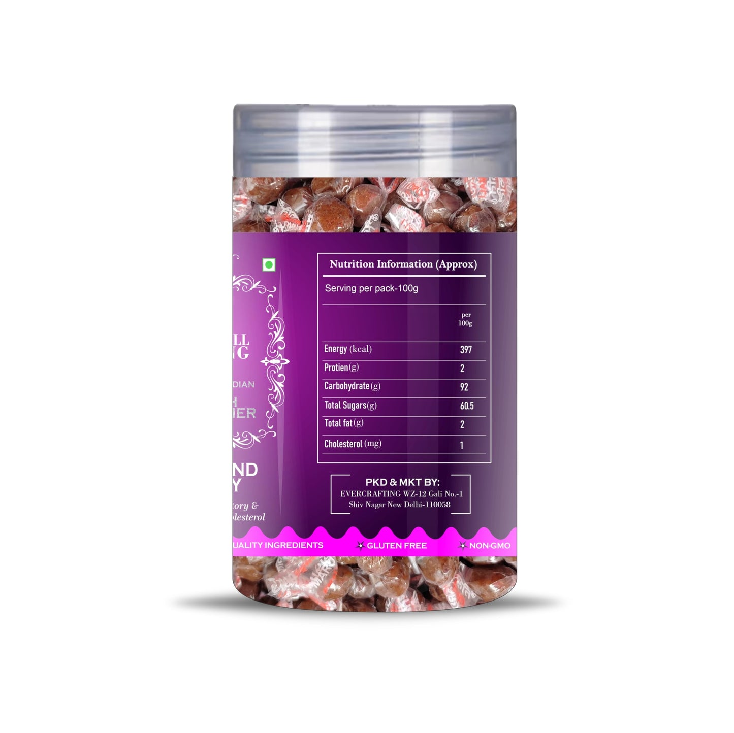 Blessfull Healing Tamarind Candy 5 Oz(Ounce) Airtight Container With Spoon