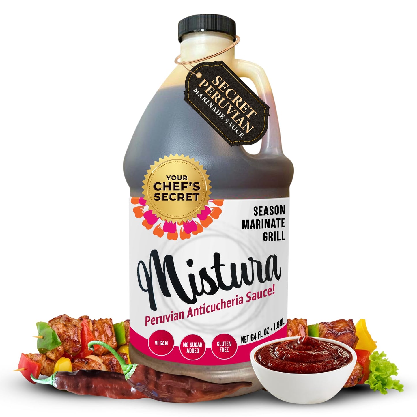 Mistura Peruvian Aji Marinade - Anticucheria 64oz, 1/2 Gallon