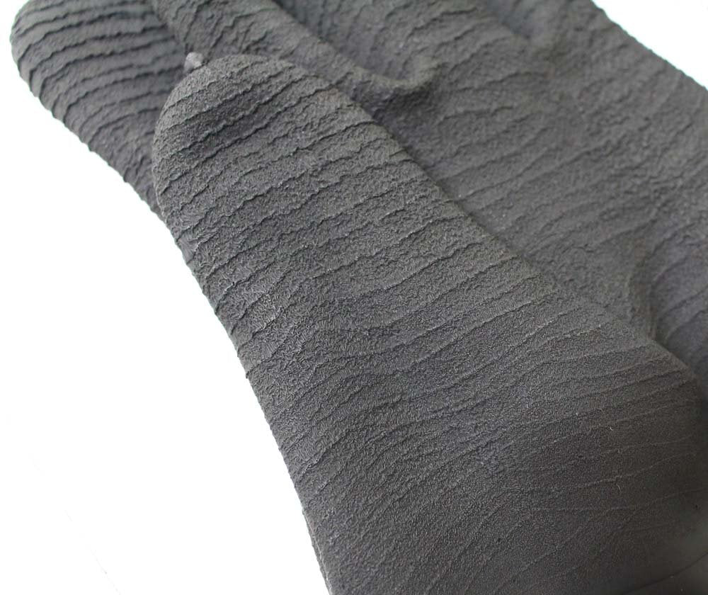 RAVEN Black Natural Rubber Gloves | 18" (45.7 cm) | Crinkle Finish & Liquid-Proof Rolled Cuff | Ideal for Industrial & Home Use | Size: Extra Large
